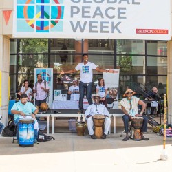 Students on East Campus enjoy multicultural performances as part of Global Peace Week in September.
