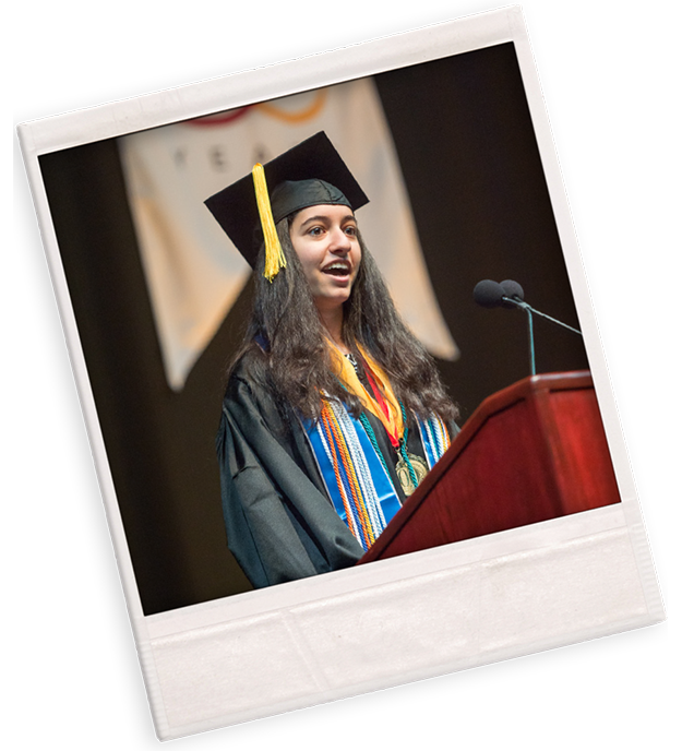 2 Rula Khalaf, Valencia’s Distinguished Graduate for 2016-17, gives the commencement address on May 7, 2017—50 years from the college’s inception.